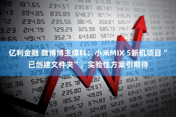 亿利金融 微博博主爆料：小米MIX 5新机项目“已创建文件夹”，实验性方案引期待